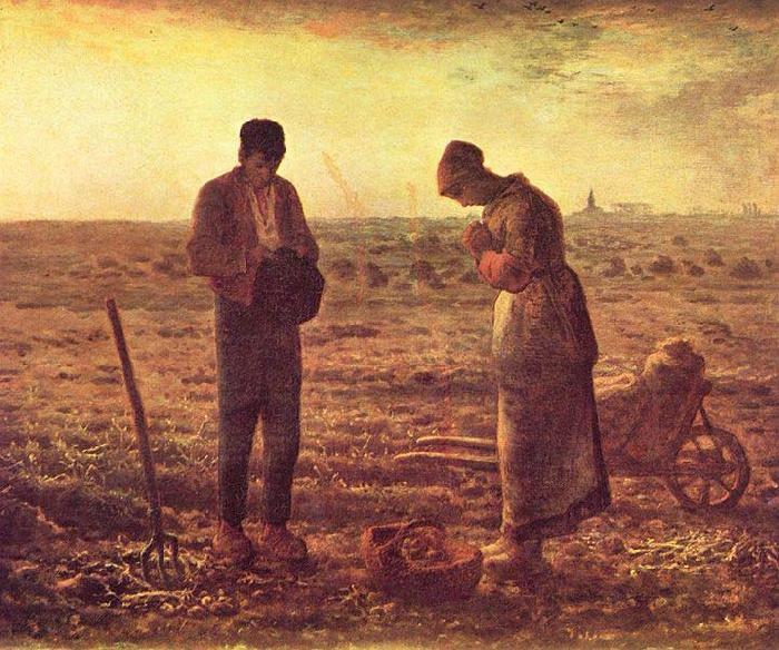 jean-francois millet The Angelus, oil painting picture